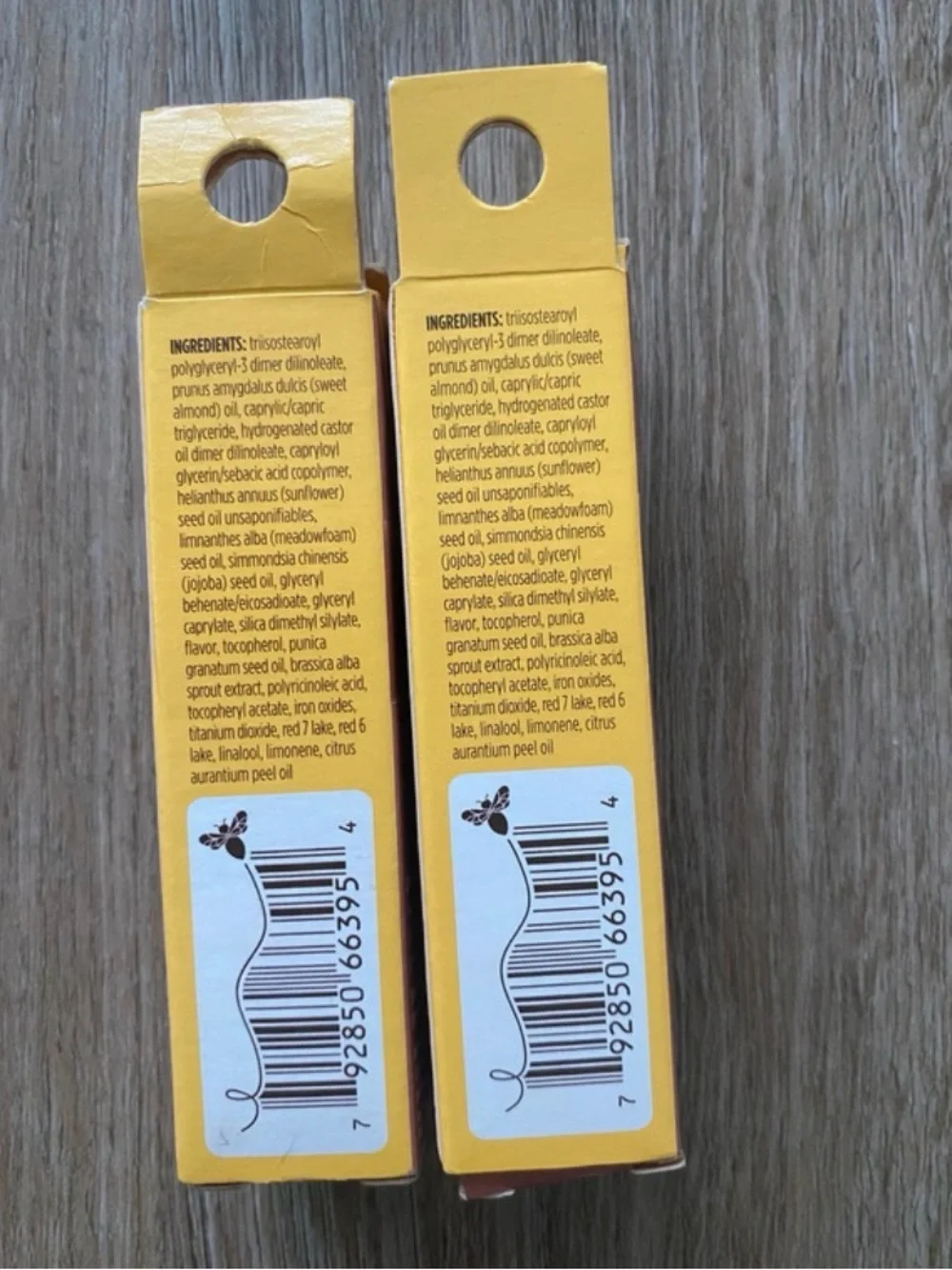 Burt's Bees Lip Oil Box in Terracotta and Yellow